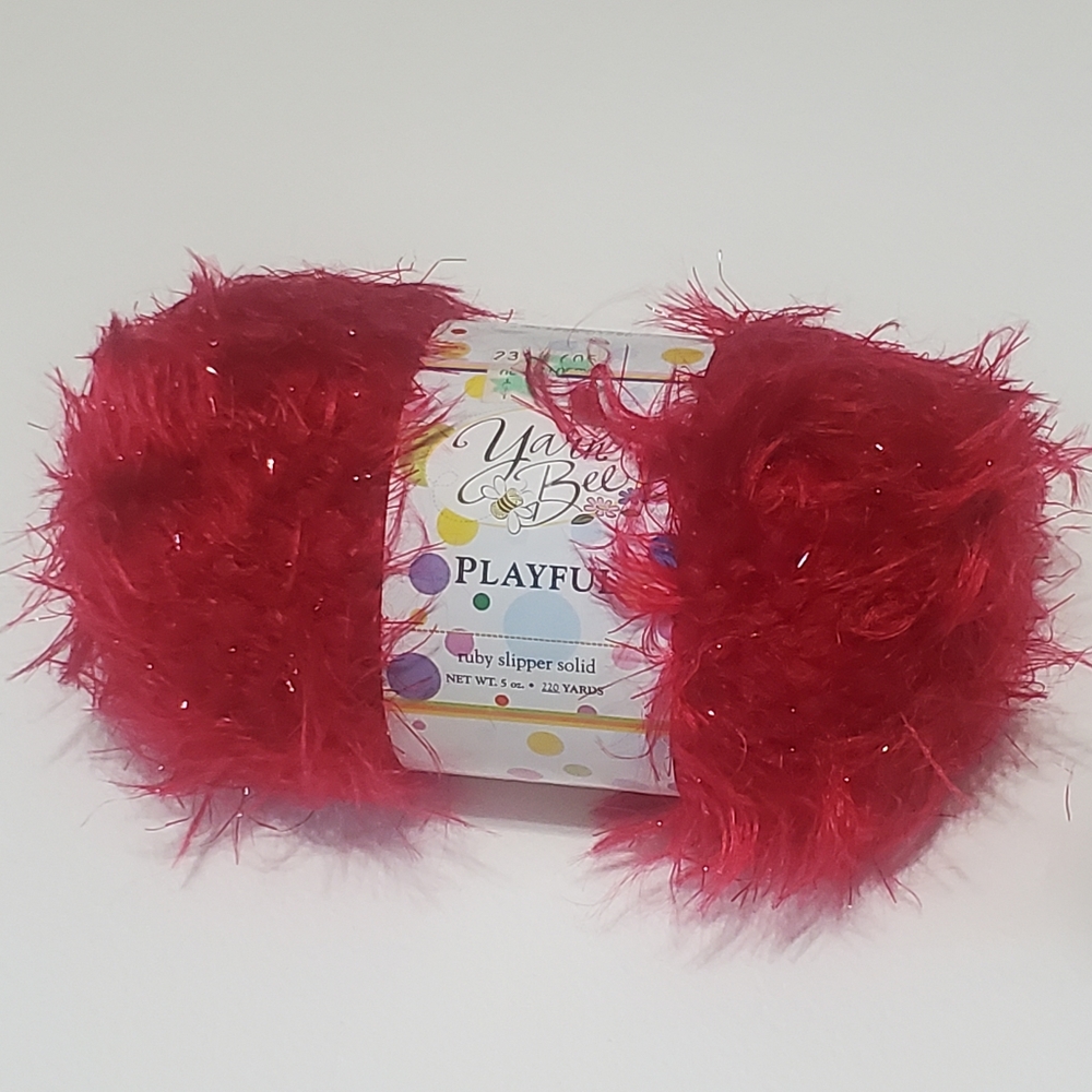 2/$15 Playful Yarn Bee Ruby Slipper Solid 843888012907